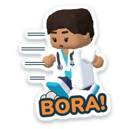 Figurinha: Bora!